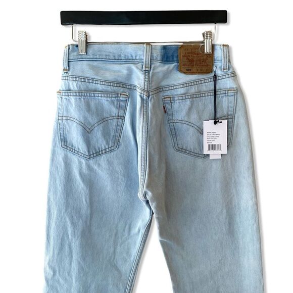 NWT Aligrace Levis jeans Cuffed Baggy Customs blue Light Wash Revolve $398 26 - Picture 7 of 13